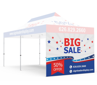 Custom Printed Tent Full Sidewall for 10x20 Tent