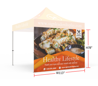 Custom Printed Tent Full Wall for 10x10 Tent