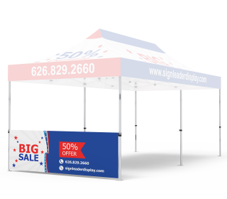 Custom Printed Tent Half Sidewall for 10x20 Tent