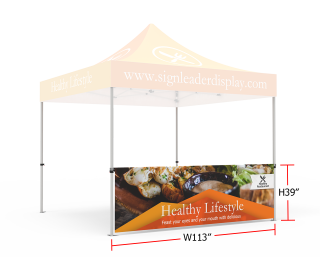 Custom Printed Tent Halfwall for 10x10 Tent