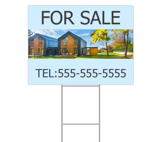 Real Estate Yard Signs And H-Stake