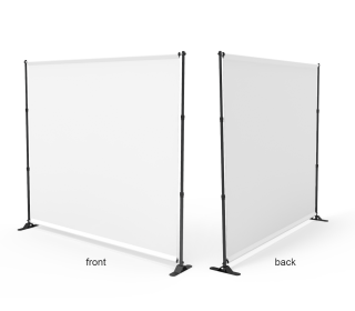 Adjustable Step and Repeat Video Backdrop Tension Fabric Display for Online Conferencing