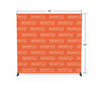 8x8ft Green & White Custom Telescopic Aluminum Tube Tension Fabric Video Backdrop Banner Stand