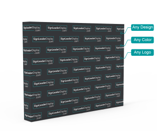 Step and Repeat Video Backdrop Pop Up Display with Custom Graphic Printed