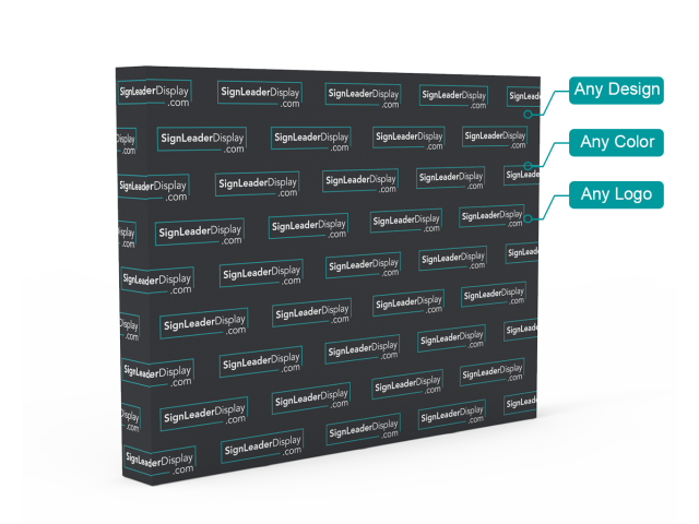 Step and Repeat Video Backdrop Pop Up Display with Custom Graphic Printed
