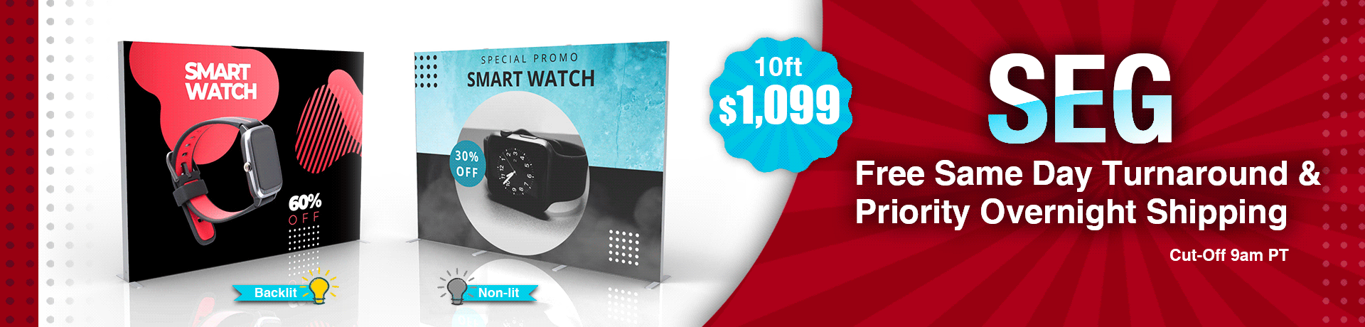 seg display free over night shipping