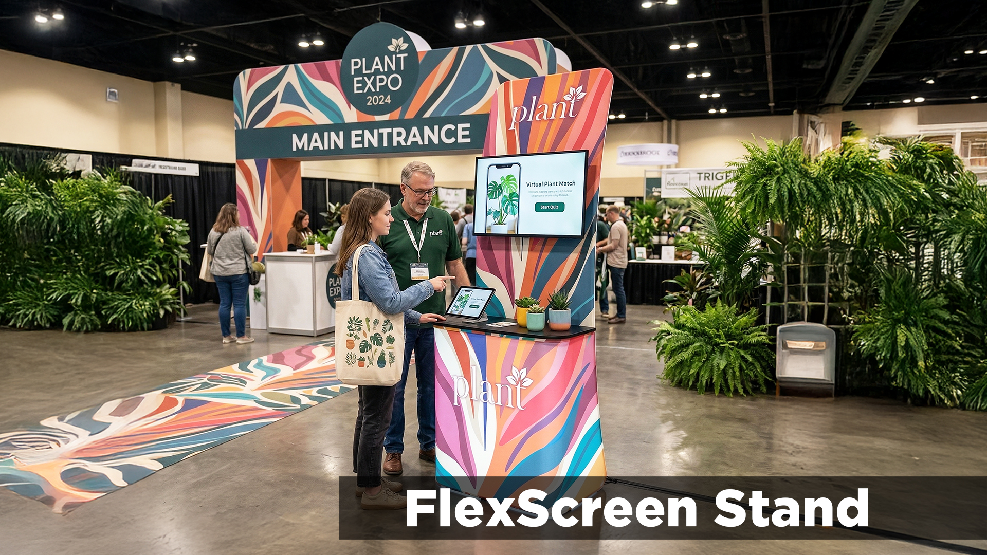 Foldable TV Display Stand | Easy Assembly Trade Show Banner Stand 