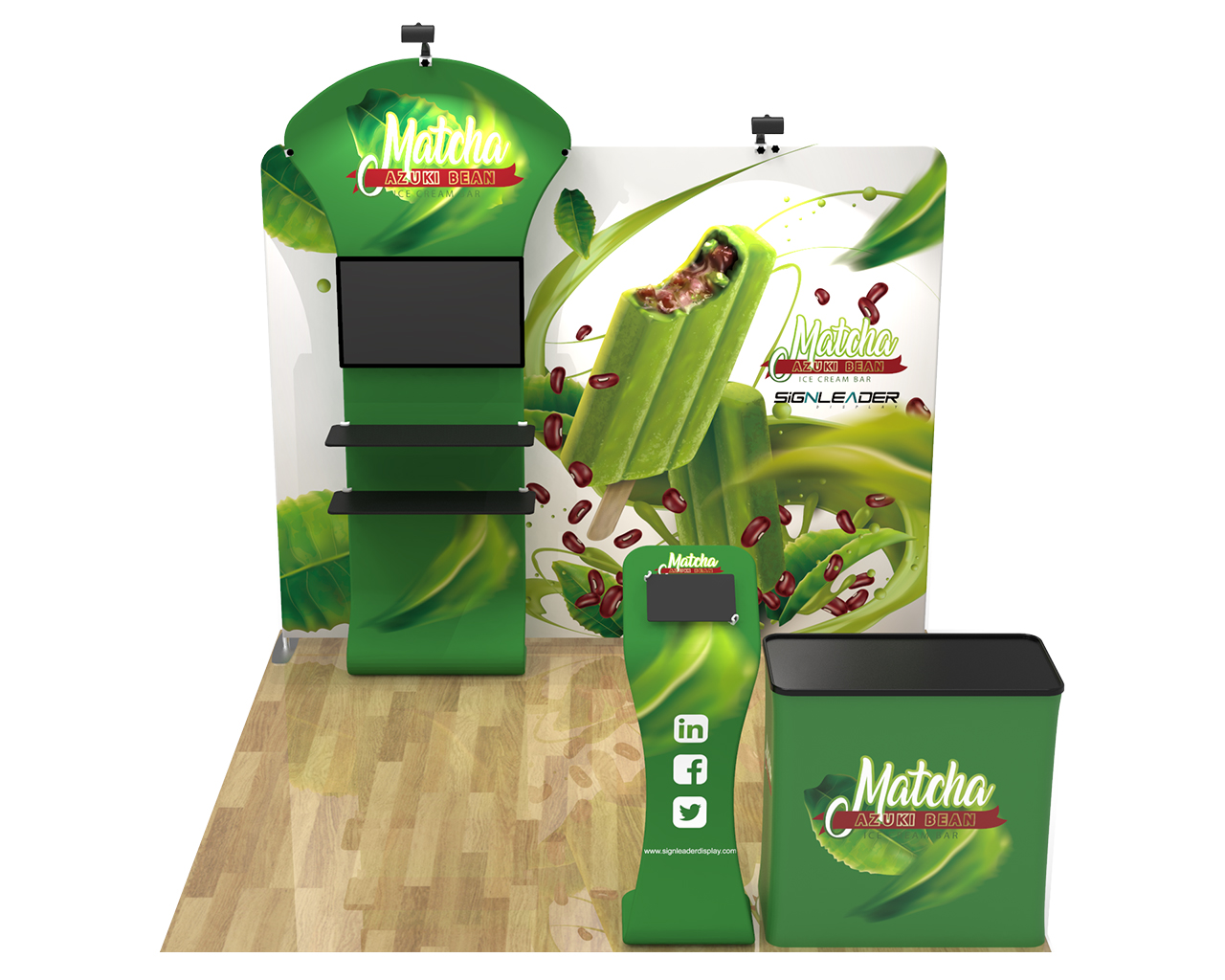 10ft Custom Portable Trade Show Booth Kit I