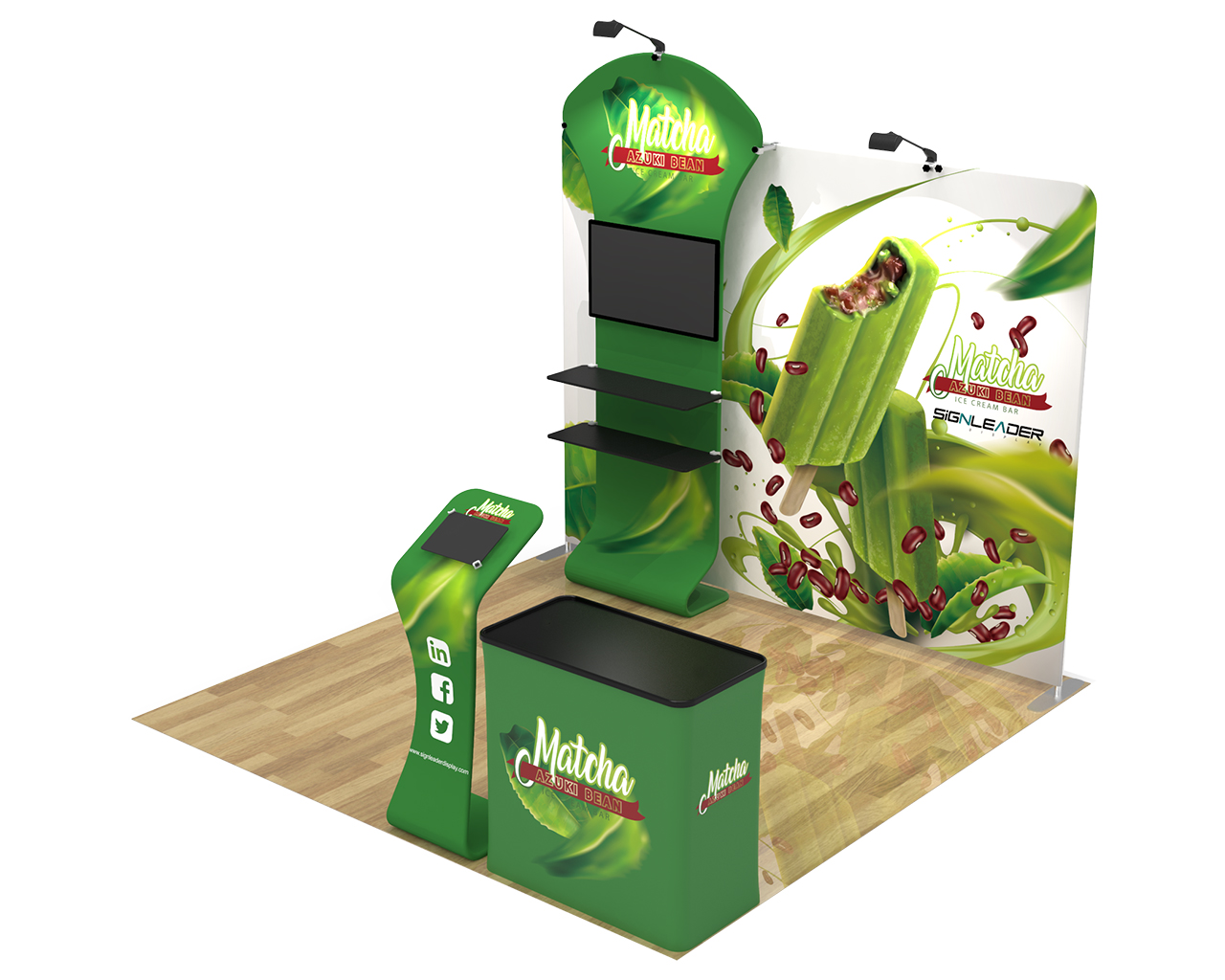 10ft Custom Portable Trade Show Booth Kit I