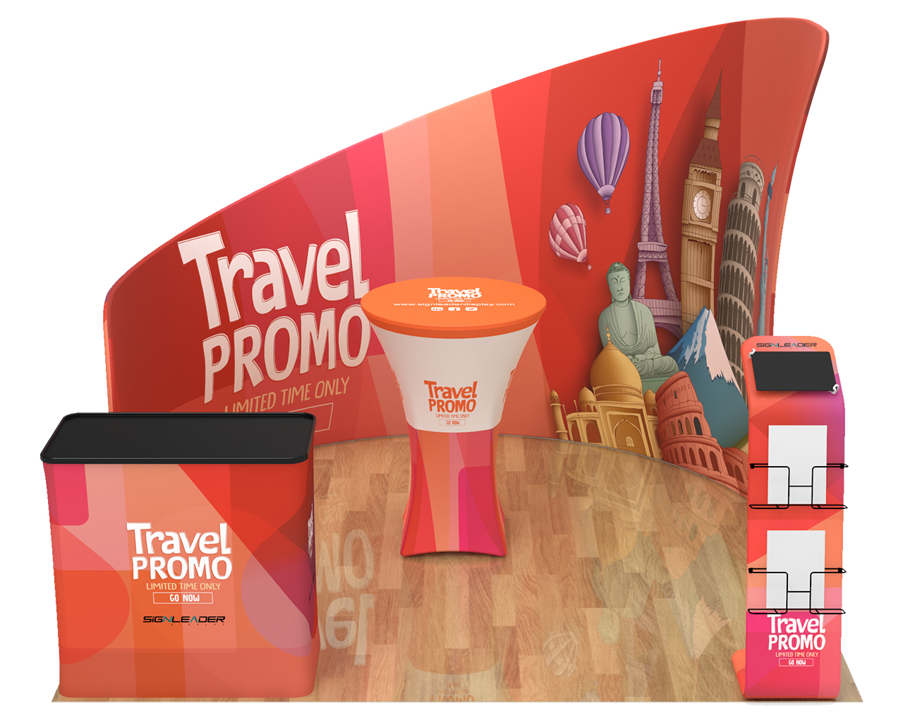 10ft Custom Portable Trade Show Booth Kit L