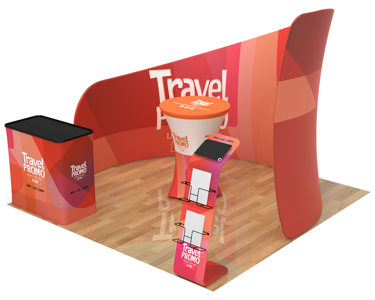 10ft Custom Portable Trade Show Booth Kit L