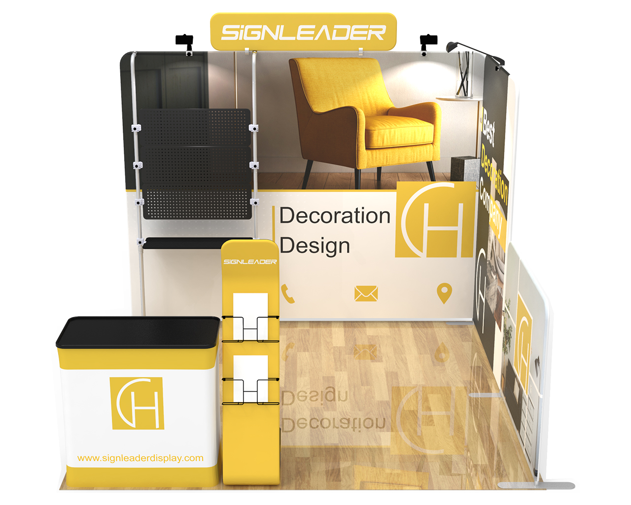 10ft Custom Portable Trade Show Booth Kit O