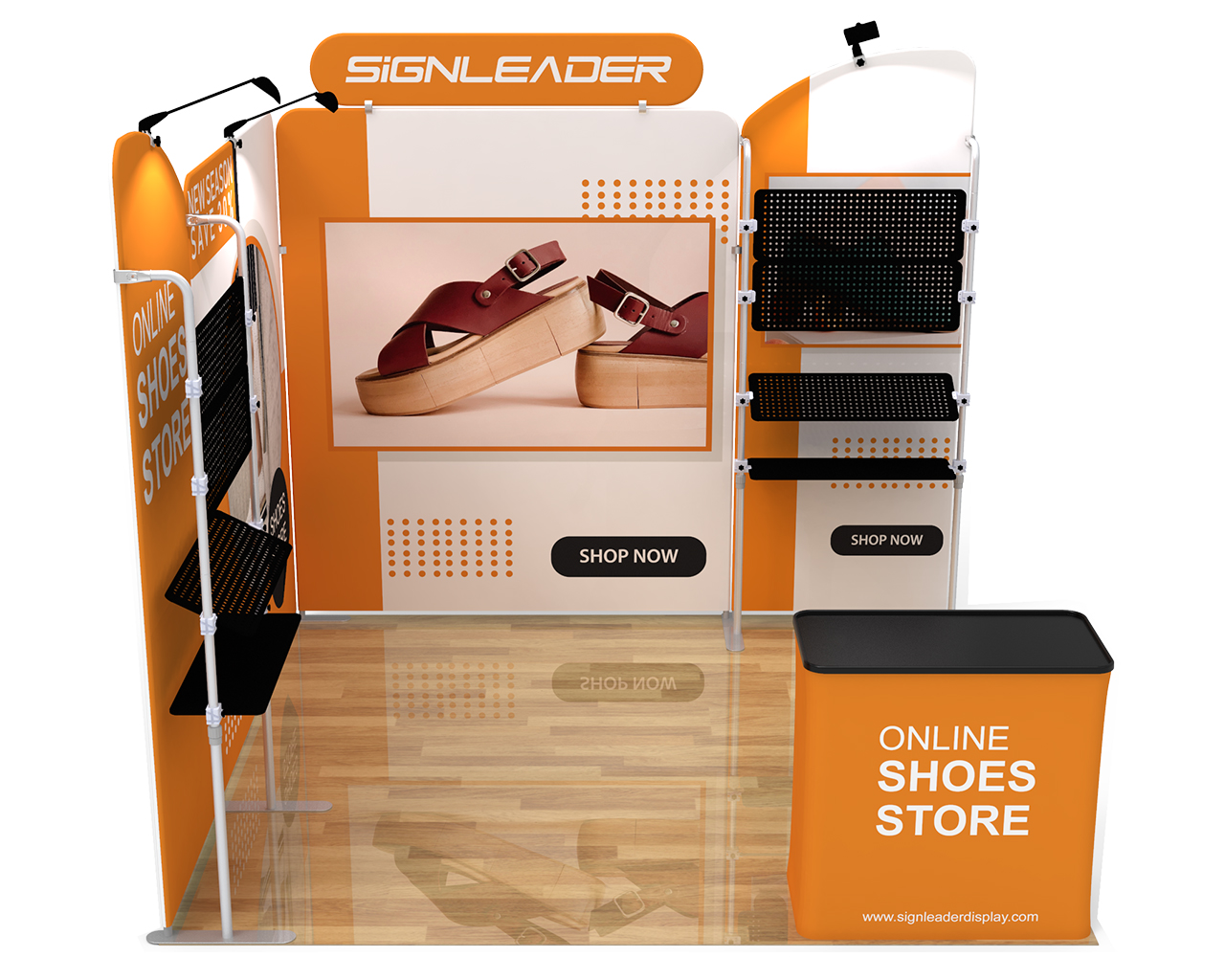 10ft Custom Portable Trade Show Booth Kit Q