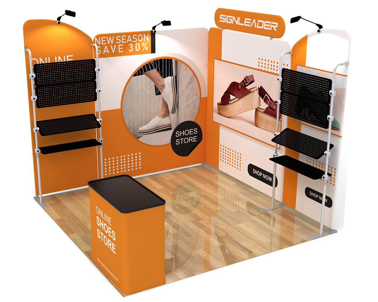 10ft Custom Portable Trade Show Booth Kit Q