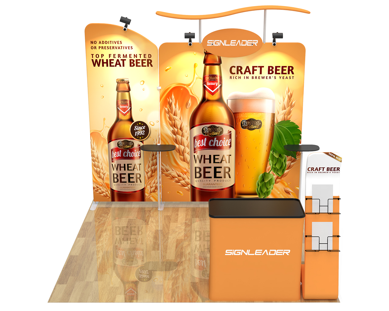 10ft Custom Portable Trade Show Booth Kit R