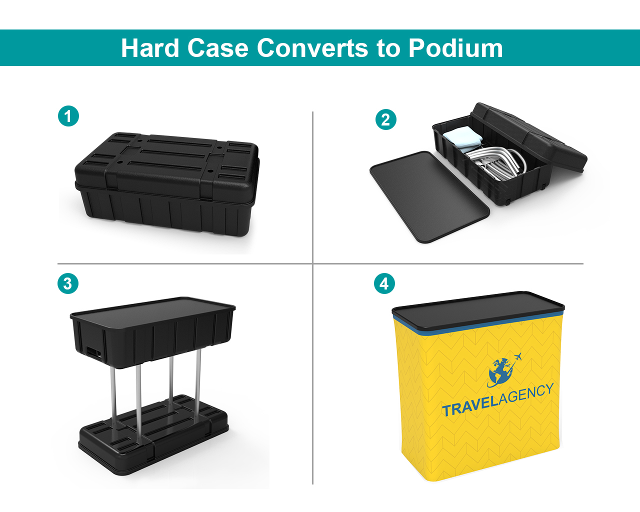 10ft Custom Portable Trade Show Booth Kit V