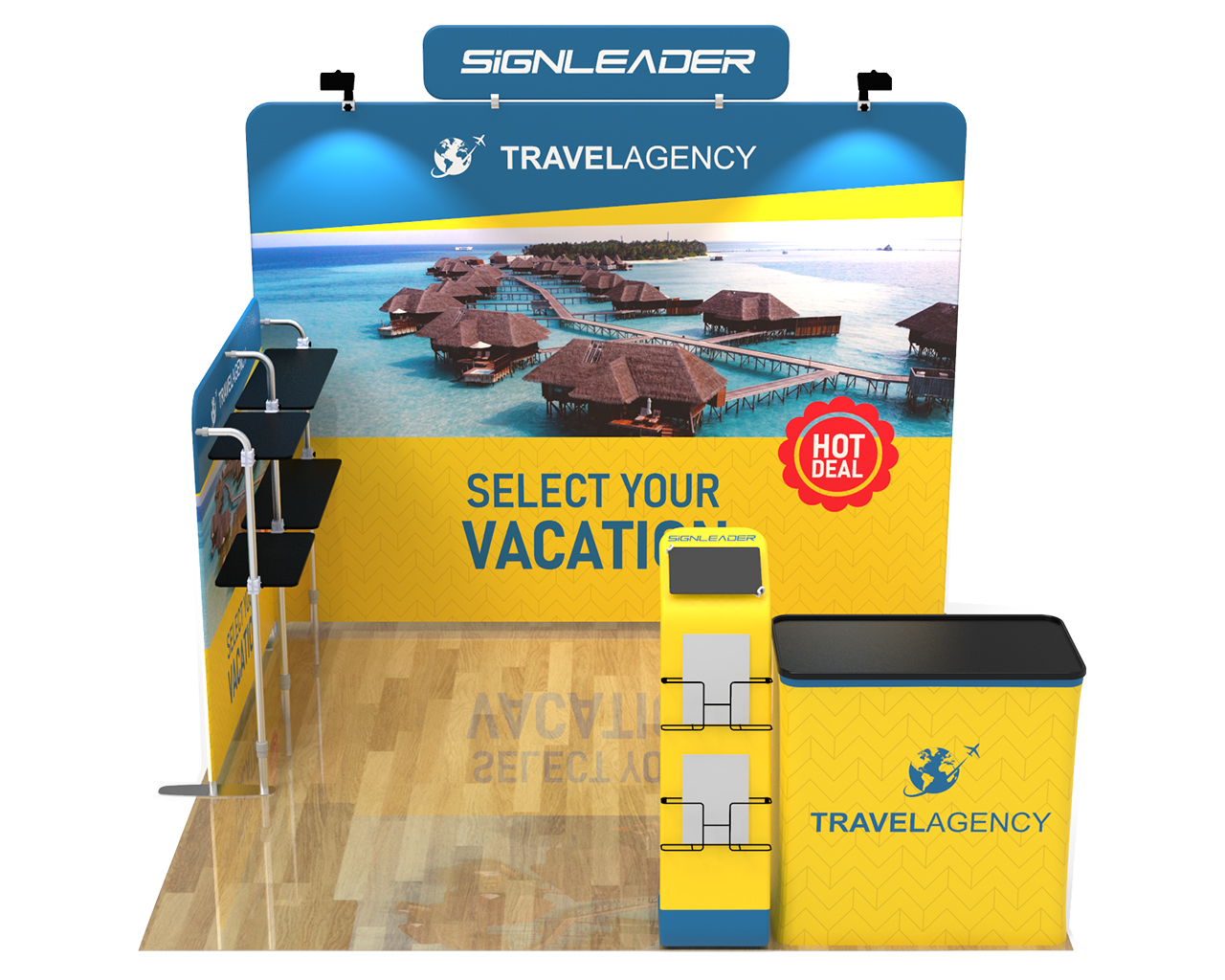 10ft Custom Portable Trade Show Booth Kit V