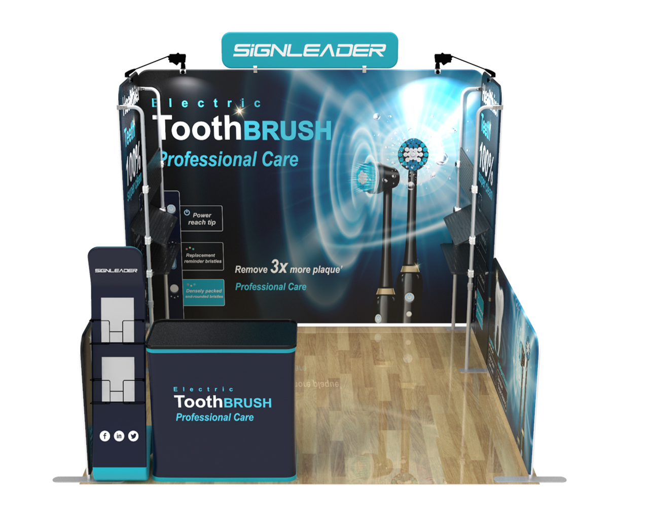 10ft Custom Portable Trade Show Booth Kit Y