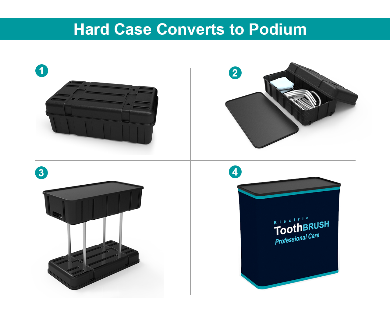 10ft Custom Portable Trade Show Booth Kit Y