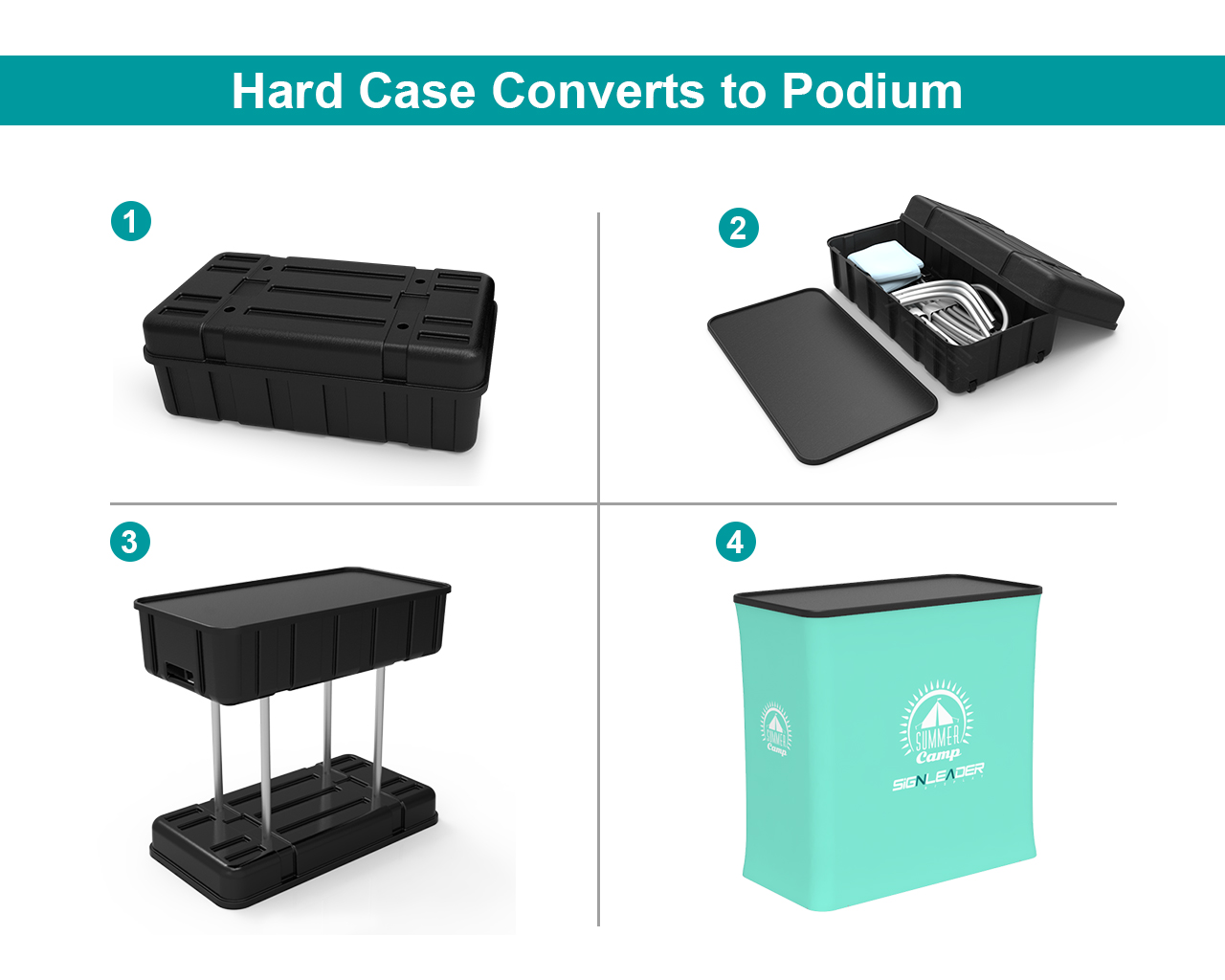 10ft Commercial Portable Custom Trade Show Booth Combo 01