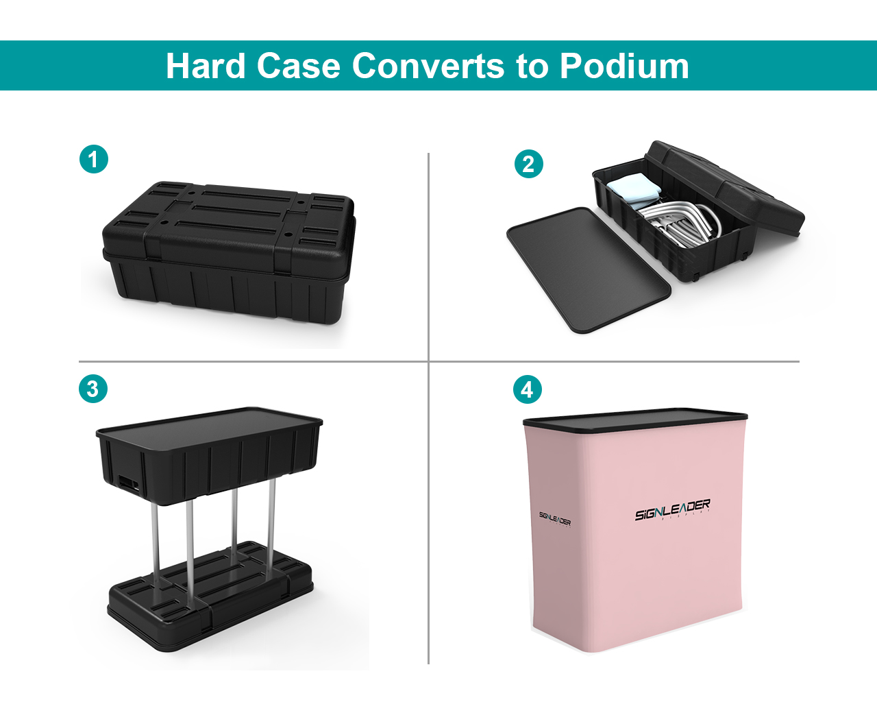 10ft Commercial Portable Custom Trade Show Booth Combo 02