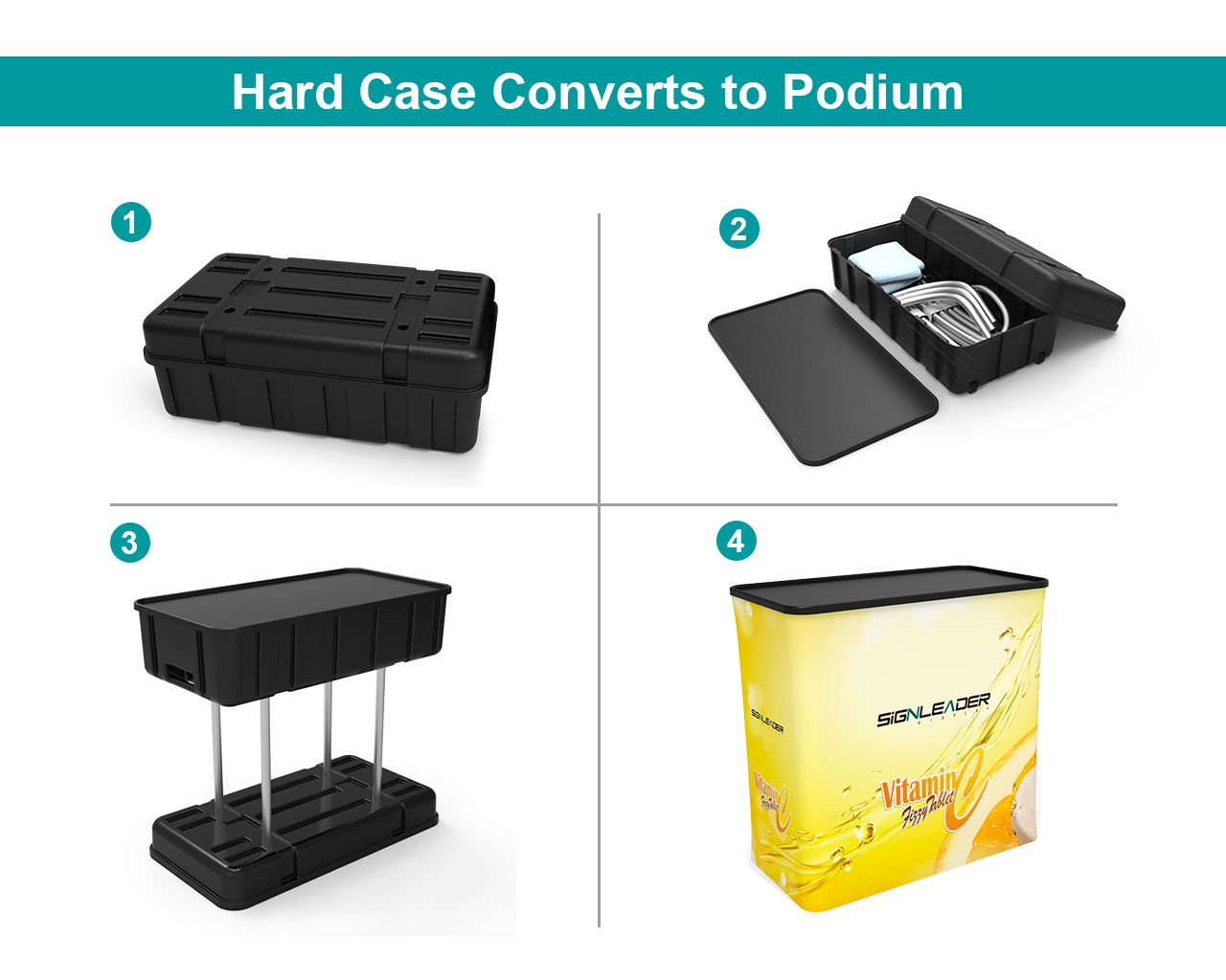 10ft Commercial Portable Custom Trade Show Booth Combo 15