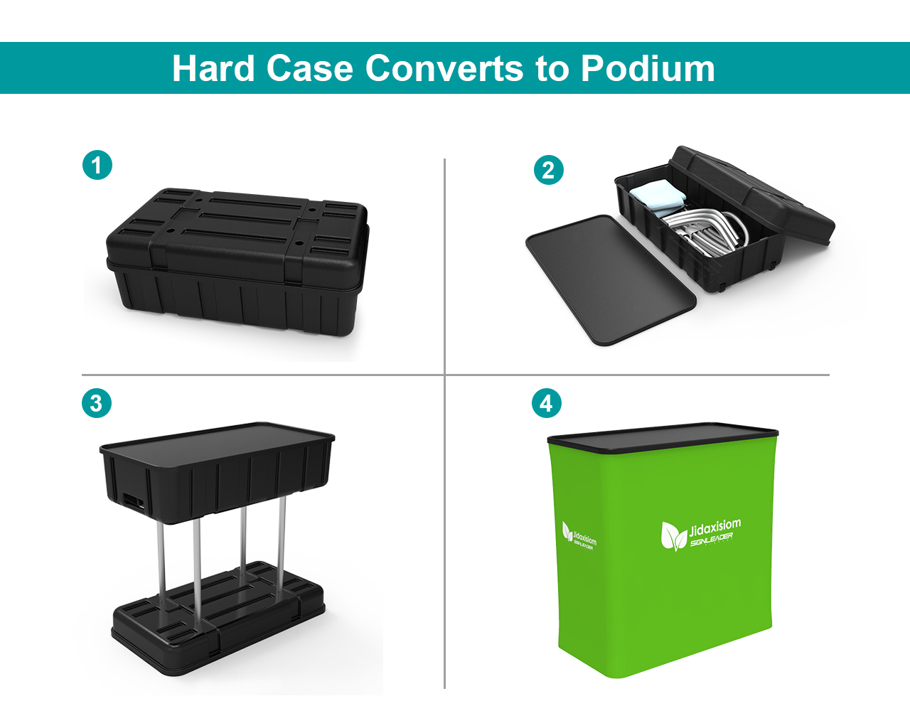 10ft Commercial Portable Custom Trade Show Booth Combo 06