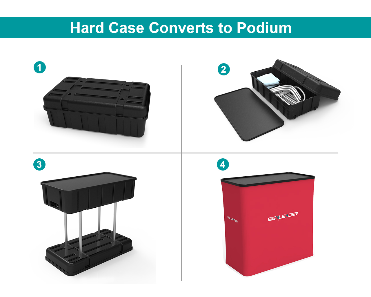 10ft Commercial Portable Custom Trade Show Booth Combo 08