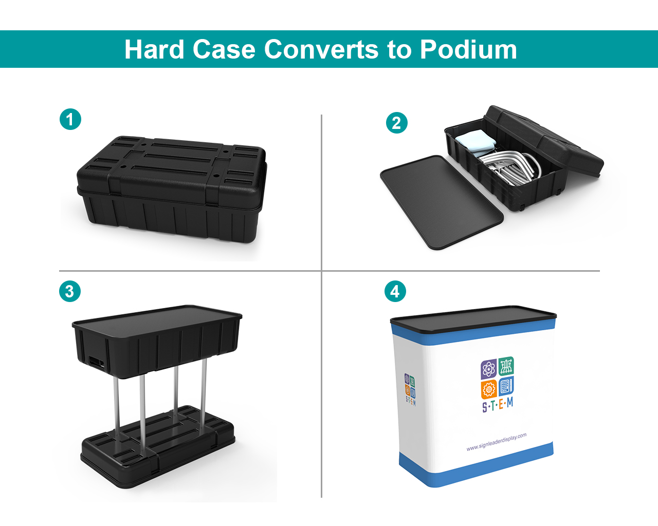 10ft Custom Portable Trade Show Booth Kit K