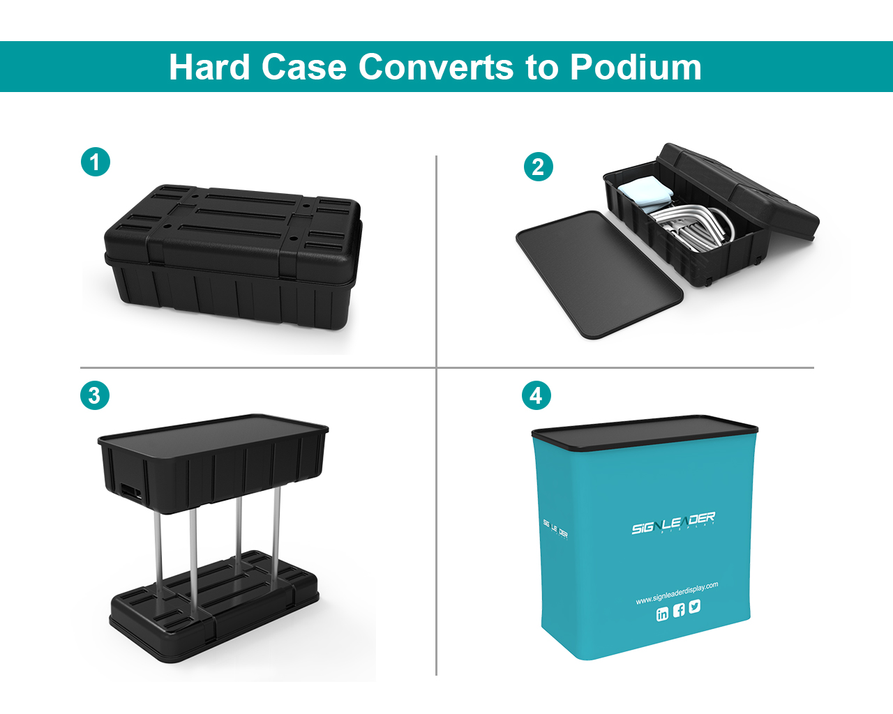 10ft Commercial Portable Custom Trade Show Booth Combo 12