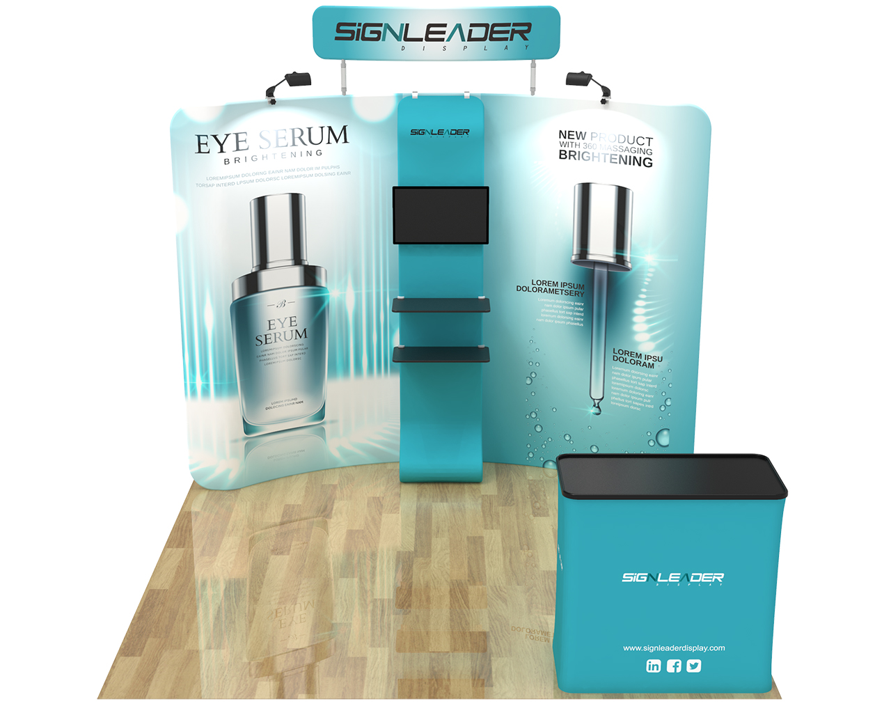 10ft Commercial Portable Custom Trade Show Booth Combo 12