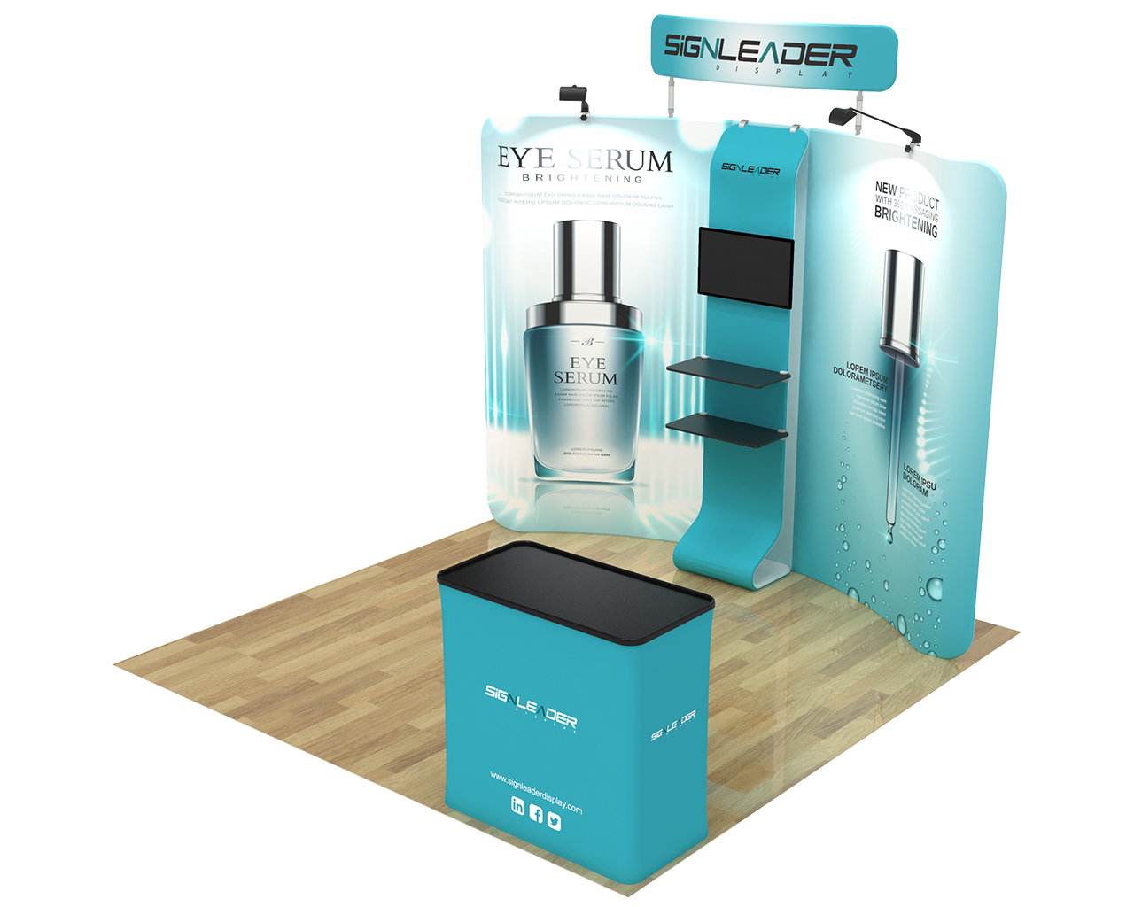 10ft Commercial Portable Custom Trade Show Booth Combo 12