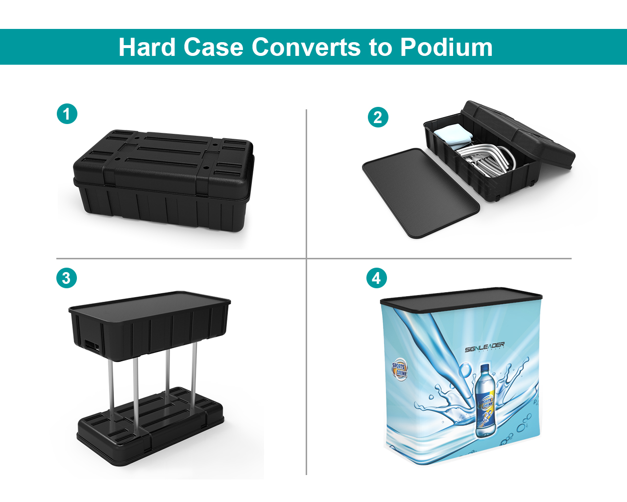 10x20ft Commercial Custom Trade Show Booth Combo Q