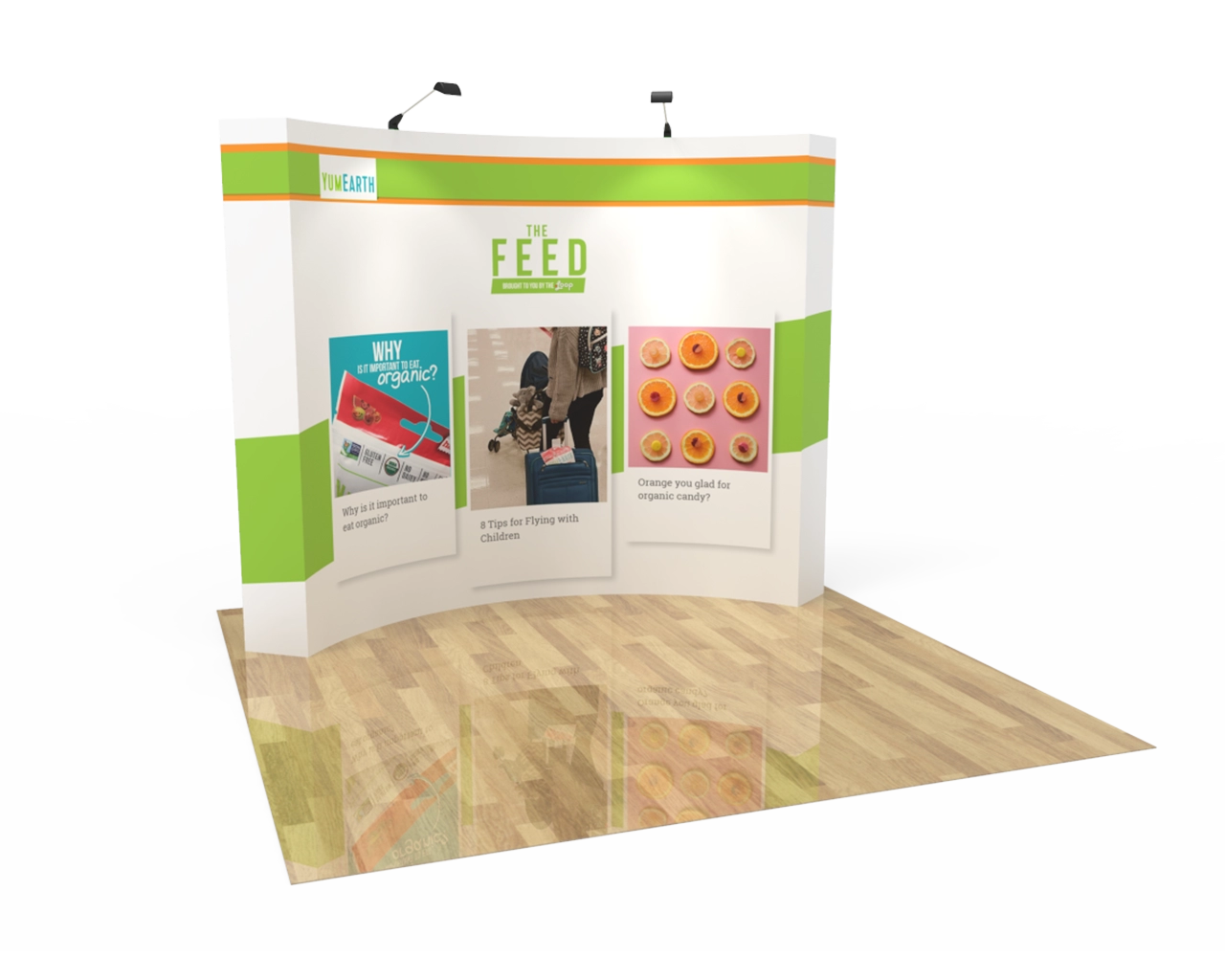 10ft Curved Velcro Fabric Pop Up Display