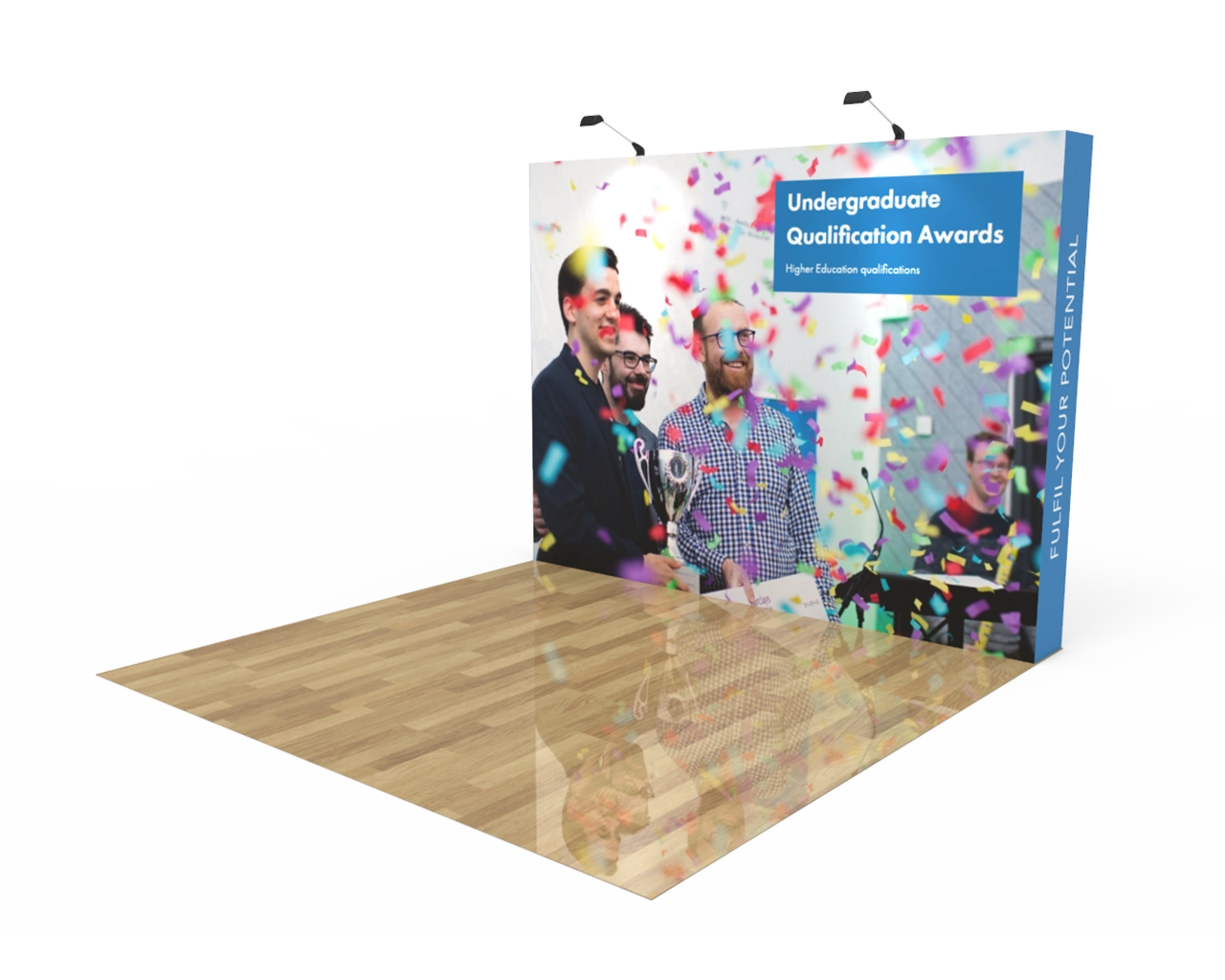 10ft Straight Velcro Fabric Pop Up Display