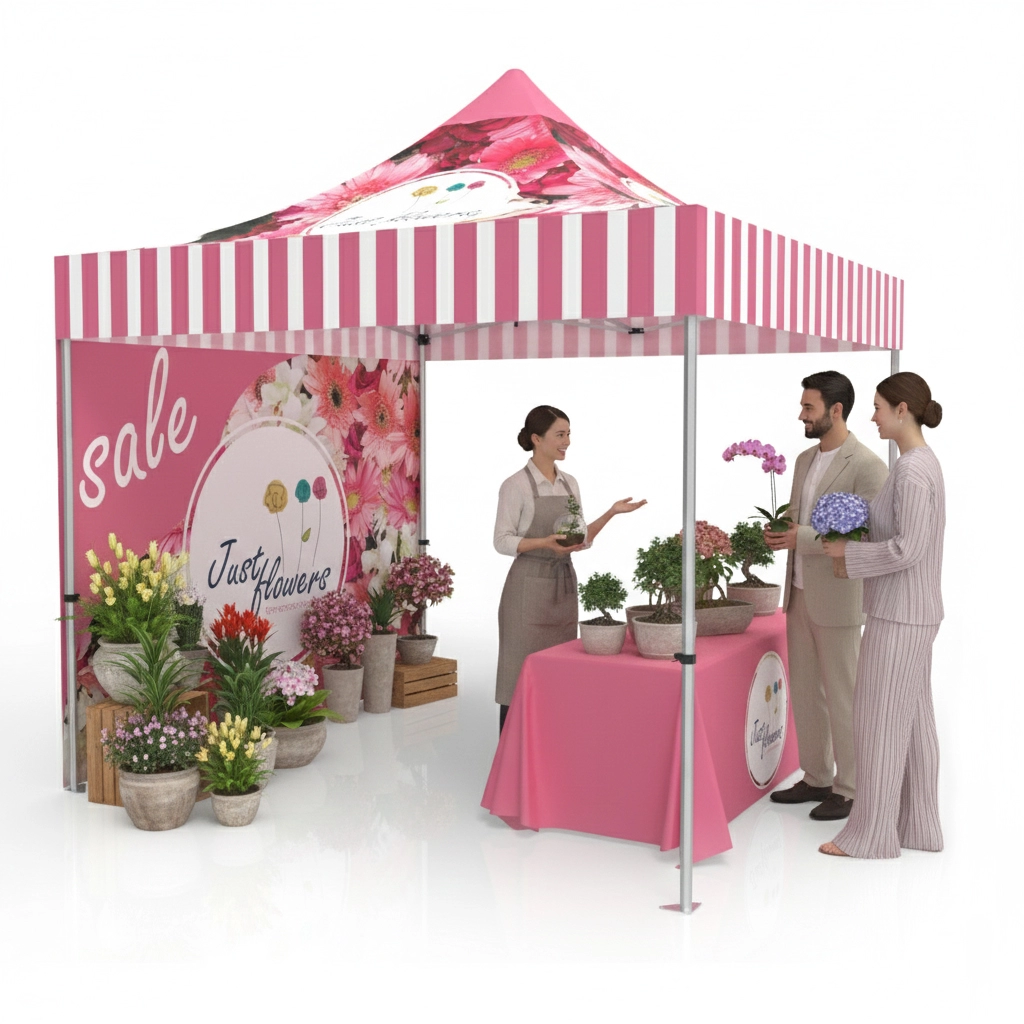10x10 Advertising Canopy Tent with Backwall 