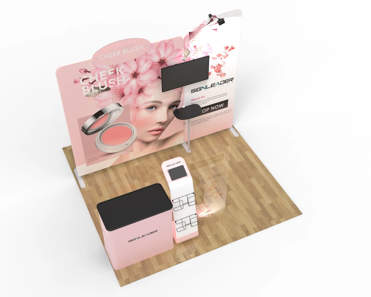 10ft Bridal Beauty & Makeup Trade Show Booth Idea 02