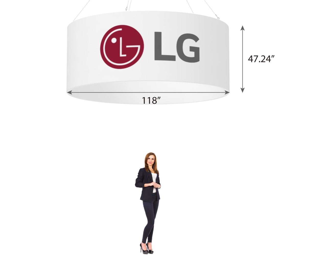 10ft Circular Hanging Banner/Sign for Trade Shows/Exhibitions