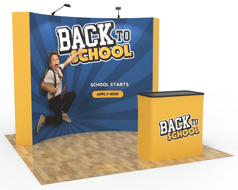 10ft Curved Pop Up Display