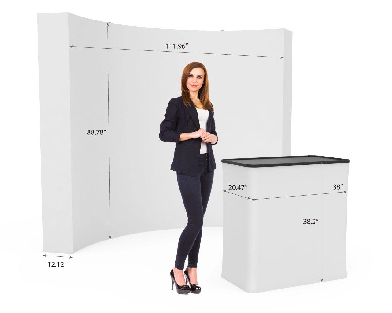 10ft Curved Pop Up Display
