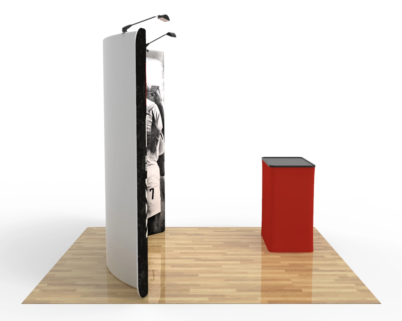 10ft Curved PortaZip™ Backdrop