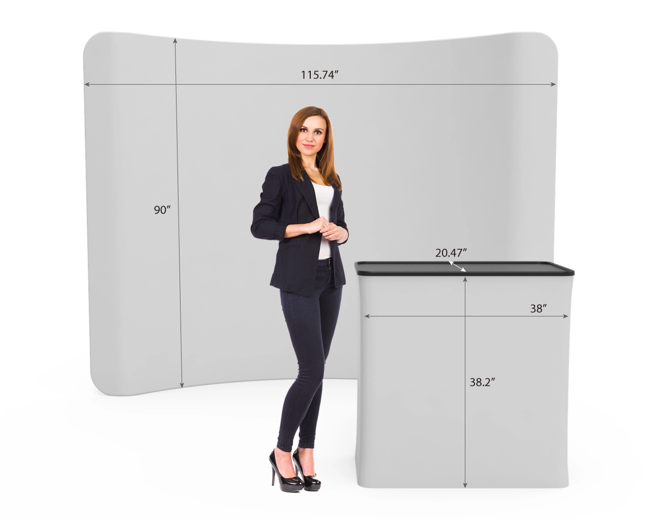 10ft Curved PortaZip™ Backdrop