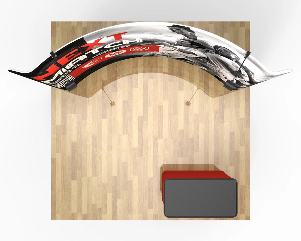 10ft Curved PortaZip™ Backdrop