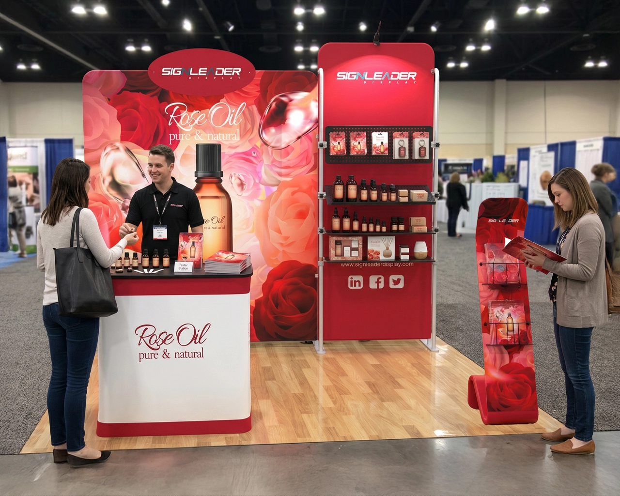 10ft Custom Cosmetics & Beauty Trade Show Booth Idea 22