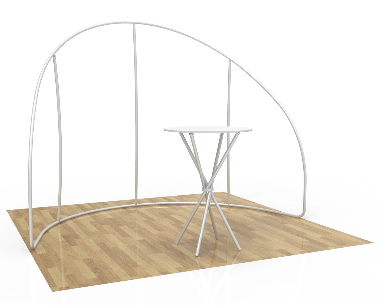 10ft Custom Small Curved Trade Show Booth Idea 10