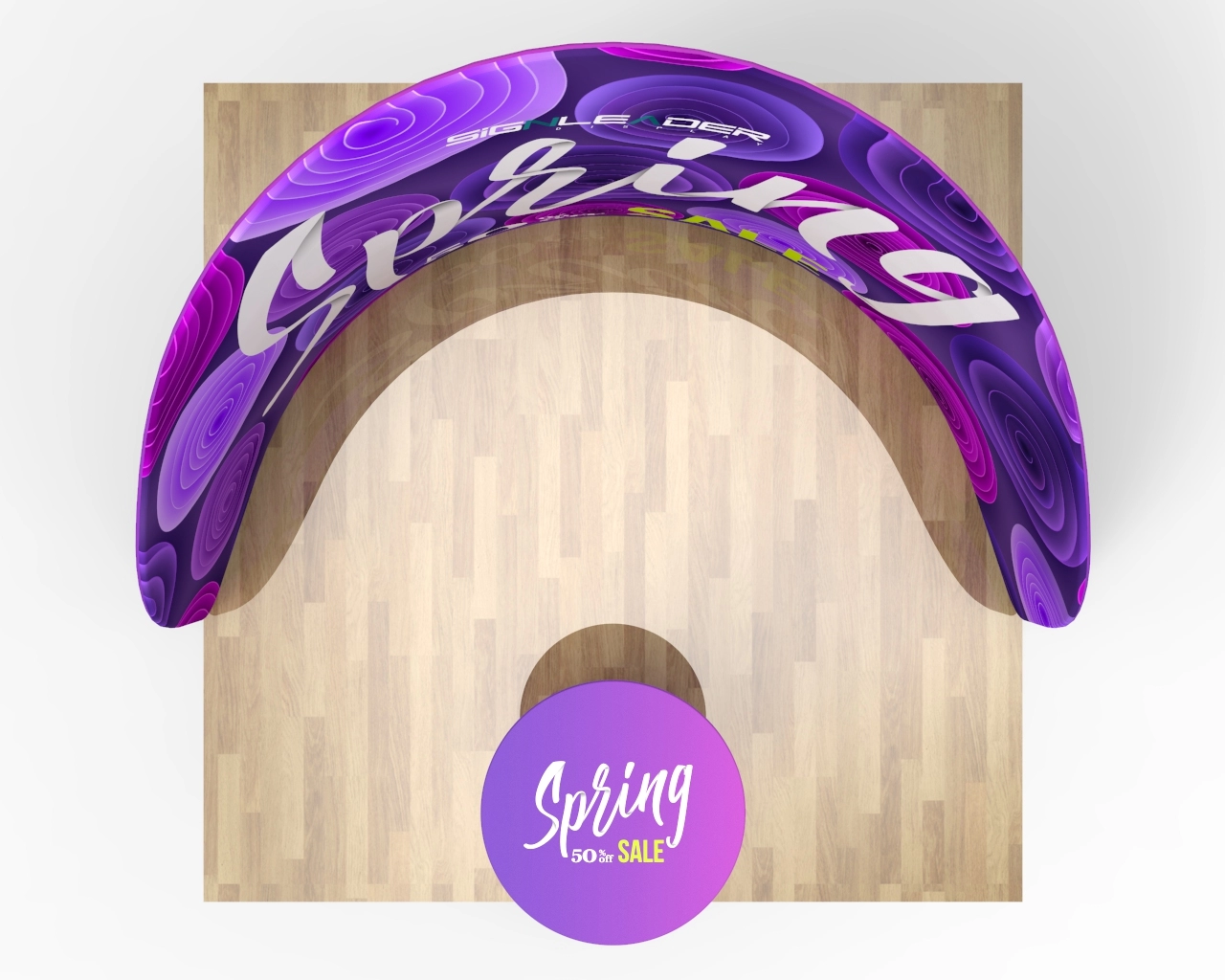 10ft Custom Small Curved Trade Show Booth Idea 10