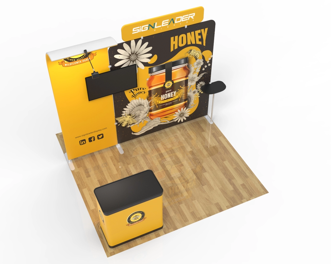 10ft Custom Natural Food Trade Show Booth Idea 16