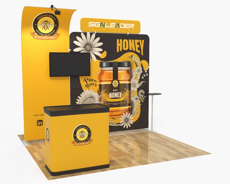 10ft Custom Natural Food Trade Show Booth Idea 16