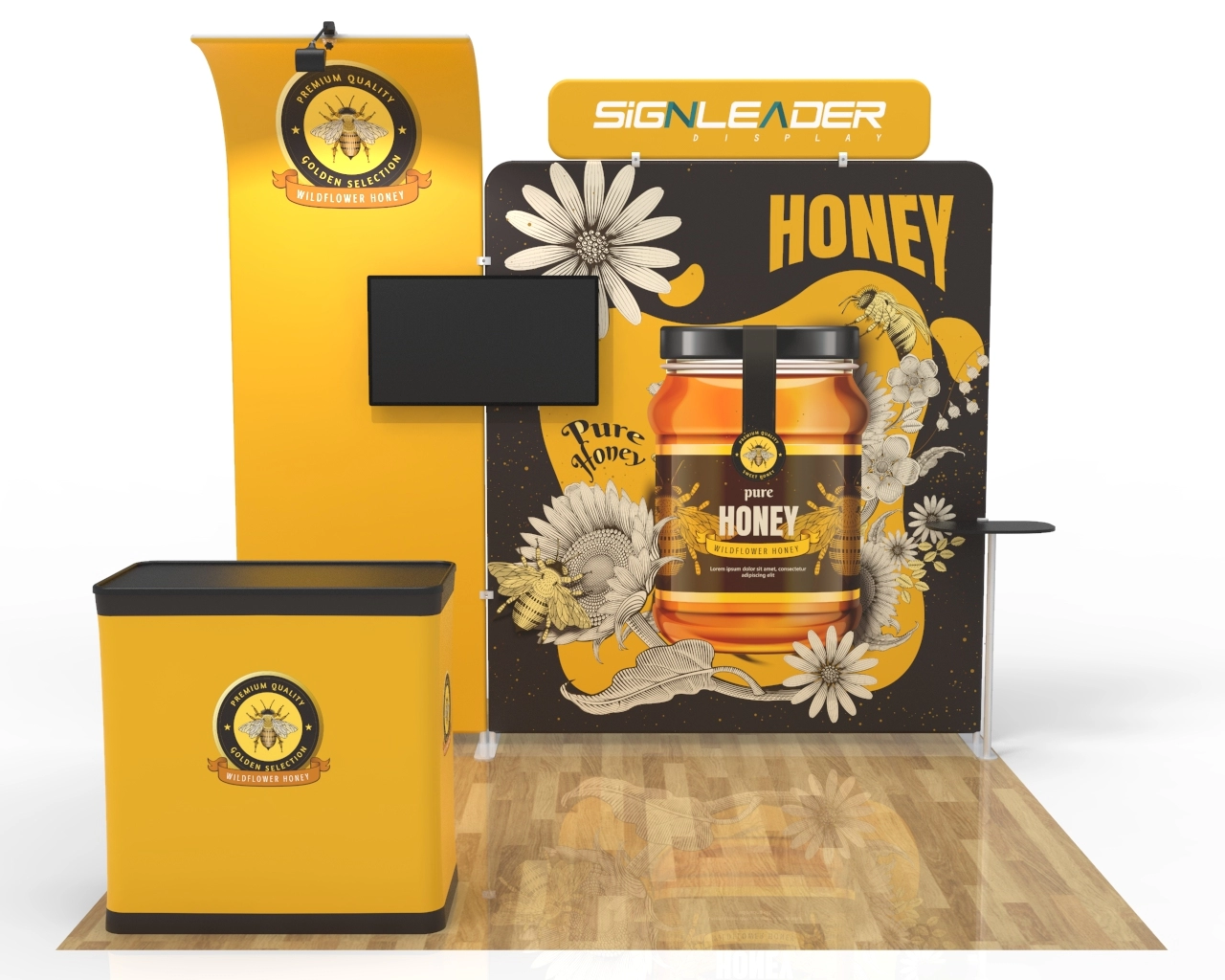 10ft Custom Natural Food Trade Show Booth Idea 16