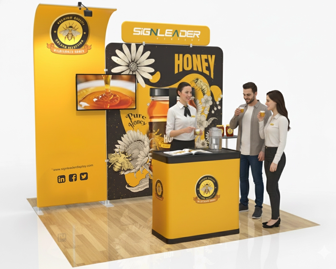 10ft Custom Natural Food Trade Show Booth Idea 16